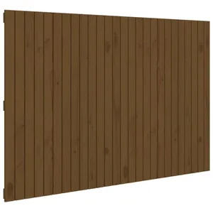 vidaXL Tête de lit murale Marron miel 166x3x110 cm Bois massif de pin pas cher