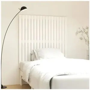 vidaXL Tête de lit murale Blanc 108x3x110 cm Bois massif de pin pas cher
