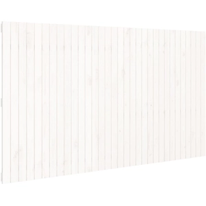 vidaXL Tête de lit murale Blanc 204x3x110 cm Bois massif de pin pas cher