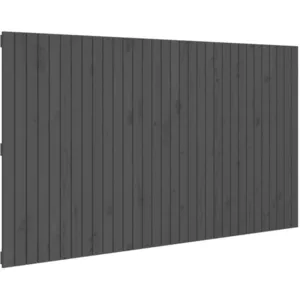 vidaXL Tête de lit murale Gris 204x3x110 cm Bois massif de pin pas cher