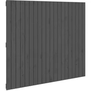 vidaXL Tête de lit murale Gris 127,5x3x110 cm Bois massif de pin pas cher