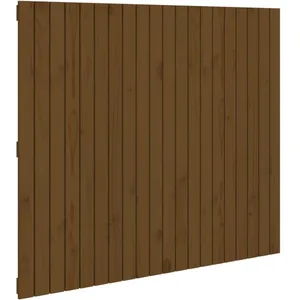 vidaXL Tête de lit murale Marron miel 127,5x3x110cm Bois massif de pin pas cher