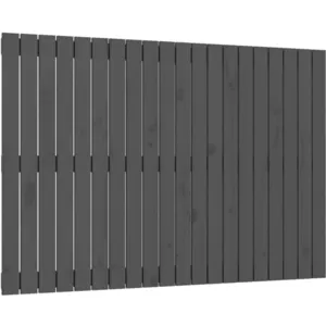 vidaXL Tête de lit murale Gris 127,5x3x90 cm Bois massif de pin pas cher