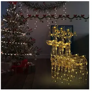 Comparateur de prix : vidaXL Décorations de Noël de renne 3 pcs 60x16x100 cm Acrylique