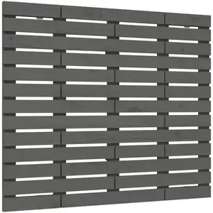 vidaXL Tête de lit murale Gris 96x3x91,5 cm Bois massif de pin pas cher