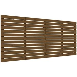 vidaXL Tête de lit murale Marron miel 206x3x91,5 cm Bois massif de pin pas cher