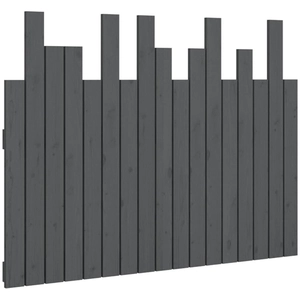 vidaXL Tête de lit murale Gris 108x3x80 cm Bois massif de pin pas cher