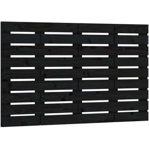 vidaXL Tête de lit murale Noir 81x3x63 cm Bois massif de pin pas cher