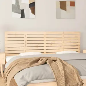 vidaXL Tête de lit murale 206x3x63 cm Bois massif de pin pas cher