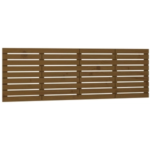 vidaXL Tête de lit murale Marron miel 206x3x63 cm Bois massif de pin pas cher