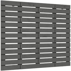 vidaXL Tête de lit murale Gris 141x3x91,5 cm Bois massif de pin pas cher