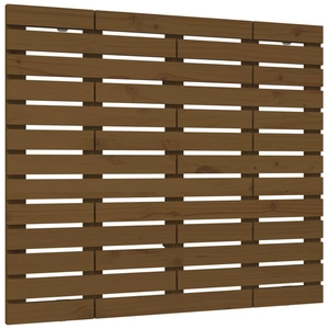 vidaXL Tête de lit murale Marron miel 141x3x91,5 cm Bois massif de pin pas cher