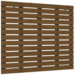 vidaXL Tête de lit murale Marron miel 146x3x63 cm Bois massif de pin pas cher