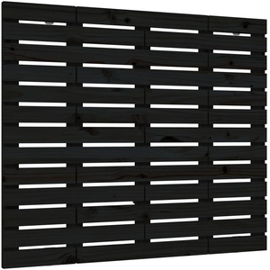 vidaXL Tête de lit murale Noir 146x3x91,5 cm Bois massif de pin pas cher