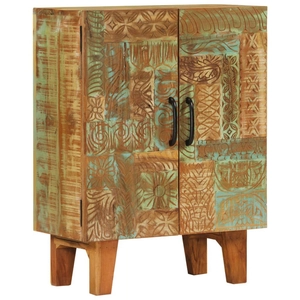 vidaXL Buffet sculpté à la main 55x30x75 cm bois massif récupération pas cher
