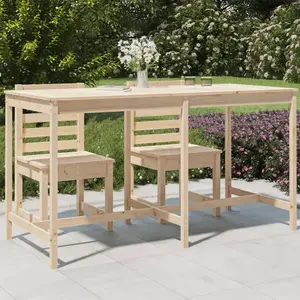 vidaXL Table de jardin 203,5x90x110 cm bois massif de pin pas cher
