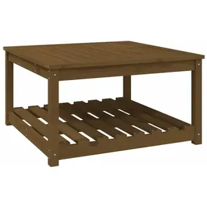 vidaXL Table de jardin marron miel 82,5x82,5x45 cm bois massif de pin pas cher