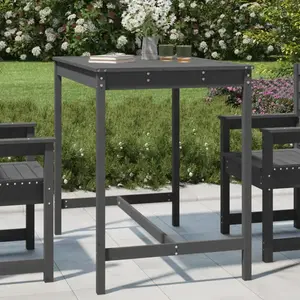 vidaXL Table de jardin gris 121x82,5x110 cm bois massif de pin pas cher