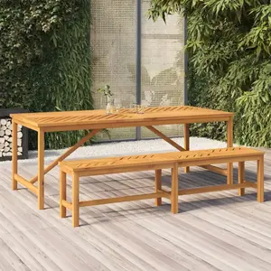 vidaXL Table à manger de jardin 200x90x74 cm bois d'acacia solide pas cher