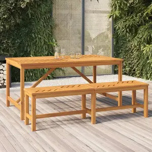vidaXL Banc de jardin 150 cm bois massif d'acacia pas cher