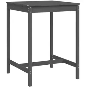 vidaXL Table de jardin gris 82,5x82,5x110 cm bois massif de pin pas cher