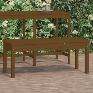 Comparateur de prix : vidaXL Banc de jardin marron miel 109x44x45 cm bois de pin massif