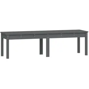 Comparateur de prix : vidaXL Banc de jardin à 2 places gris 159,5x44x45cm bois massif de pin