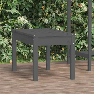 vidaXL Banc de jardin gris 80x44x45 cm bois massif de pin pas cher