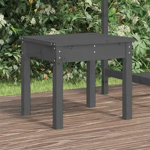 Comparateur de prix : vidaXL Banc de jardin gris 50x44x45 cm bois massif de pin