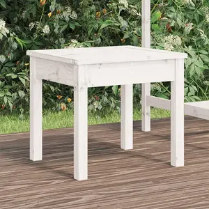 Comparateur de prix : vidaXL Banc de jardin blanc 50x44x45 cm bois massif de pin