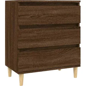 vidaXL Buffet Chêne marron 60x35x70 cm Bois d'ingénierie pas cher
