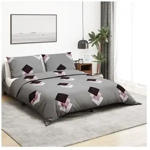 Comparateur de prix : vidaXL Ensemble de housse de couette Gris 200x220 cm Coton