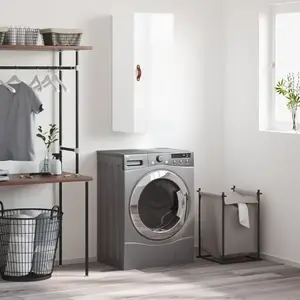 vidaXL Armoire murale blanc brillant 34,5x34x90 cm pas cher
