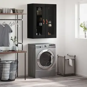 vidaXL Armoire murale noir 69,5x34x90 cm pas cher