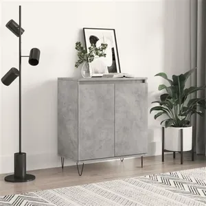 vidaXL Buffet Gris béton 60x35x70 cm Bois d'ingénierie pas cher