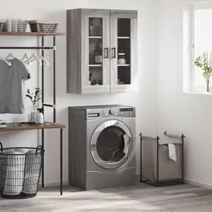 vidaXL Armoire murale sonoma gris 69,5x34x90 cm pas cher