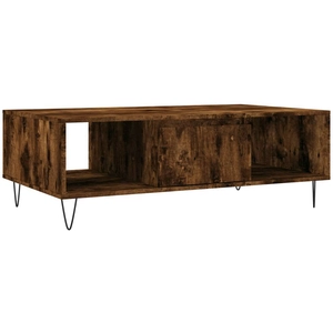 vidaXL Table basse chêne fumé 104x60x35 cm bois d'ingénierie pas cher