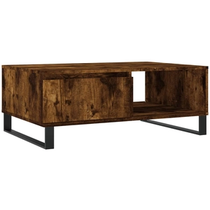 vidaXL Table basse chêne fumé 90x60x35 cm bois d'ingénierie pas cher