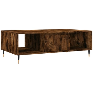vidaXL Table basse chêne fumé 104x60x35 cm bois d'ingénierie pas cher