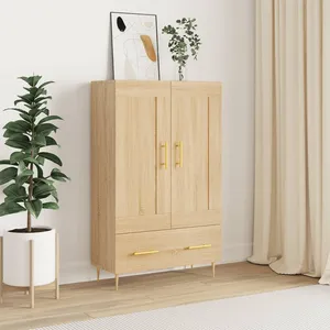 vidaXL Buffet haut chêne sonoma 69,5x31x115 cm bois d'ingénierie pas cher