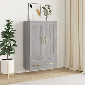vidaXL Buffet haut sonoma gris 69,5x31x115 cm bois d'ingénierie pas cher