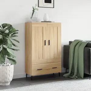 vidaXL Buffet haut chêne sonoma 69,5x31x115 cm bois d'ingénierie pas cher
