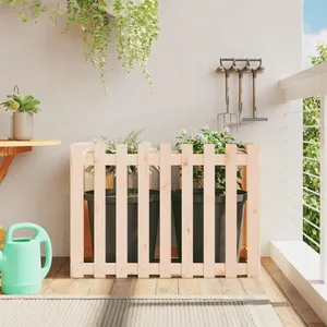 vidaXL Lit surélevé de jardin design de clôture 100x50x70cm pin massif pas cher
