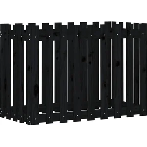vidaXL Lit surélevé de jardin design de clôture 100x50x70cm pin massif pas cher
