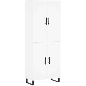 vidaXL Buffet haut Blanc 69,5x34x180 cm Bois d'ingénierie pas cher