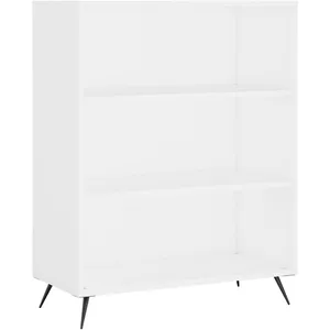 vidaXL Buffet haut Blanc 69,5x34x180 cm Bois d'ingénierie pas cher
