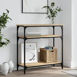 vidaXL Vidaxl Table Console Ch¿ºne Sonoma 75x29x75 Cm Bois D'ing¿¿Nierie pas cher