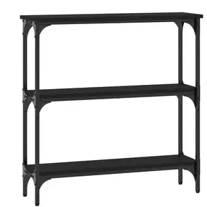 Comparateur de prix : vidaXL Table console noir 75x22,5x75 cm bois d'ingénierie