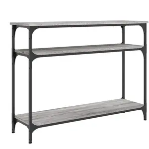 Comparateur de prix : vidaXL Table console sonoma gris 100x29x75 cm bois d'ingénierie