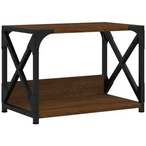 vidaXL Support d'imprimante à 2 niveaux chêne marron 44x26x31,5 cm pas cher